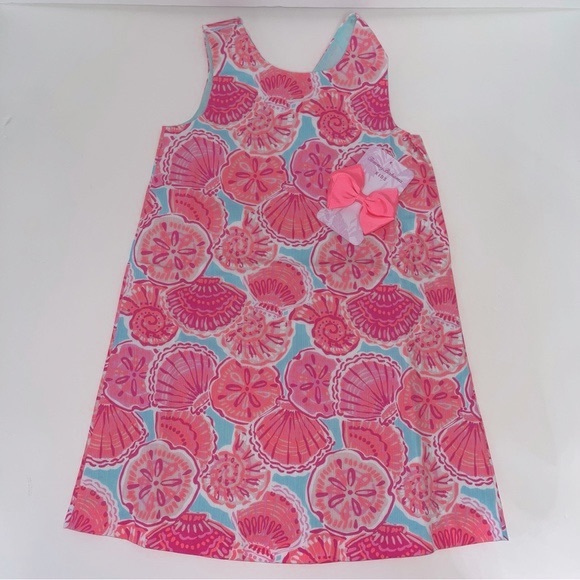 TOMMY BAHAMA Girls Shift Dress With Hair Clip In Pink Agate Color- Reemoly - Picture 9 of 14